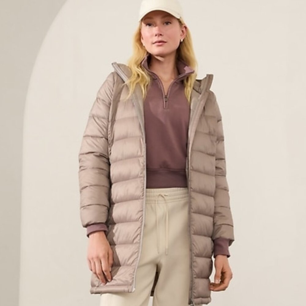 Athleta Aire Puffer Parka Large Tall - Excellent